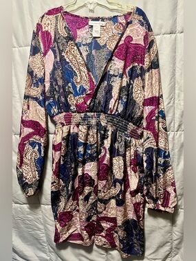 Demanding Brand Silky Dress Size XXL 2X Stunning Paisley